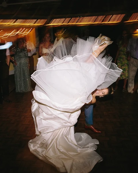 Michael Murphy IV Photography bride dipped upside down on the reception dance floor