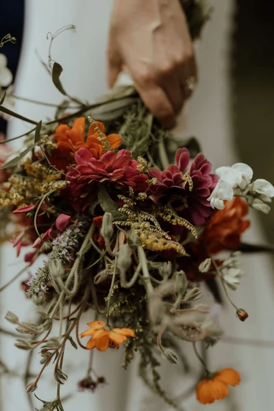 Wilder Gardens + Flowers florals from an intimate woods' edge Ithaca wedding at The Trees Estate